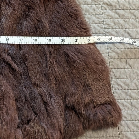 Vintage Rabbit Fur Capelet Wrap Satin Lined Buckle Clasp Formal Elegant Luxury - Picture 13 of 15